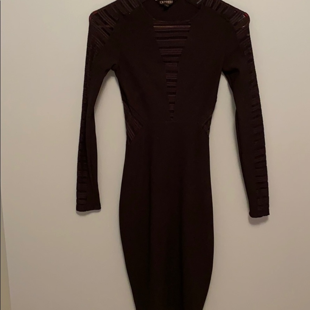 Express black dress with cut outs